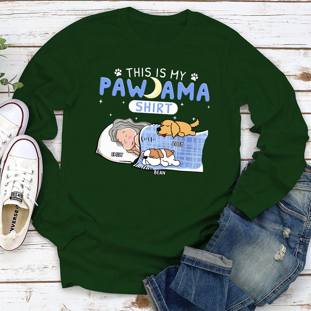 Personalized Custom Long Sleeve Holiday Pajama T-shirt - Ideal Gift for Pet Lovers