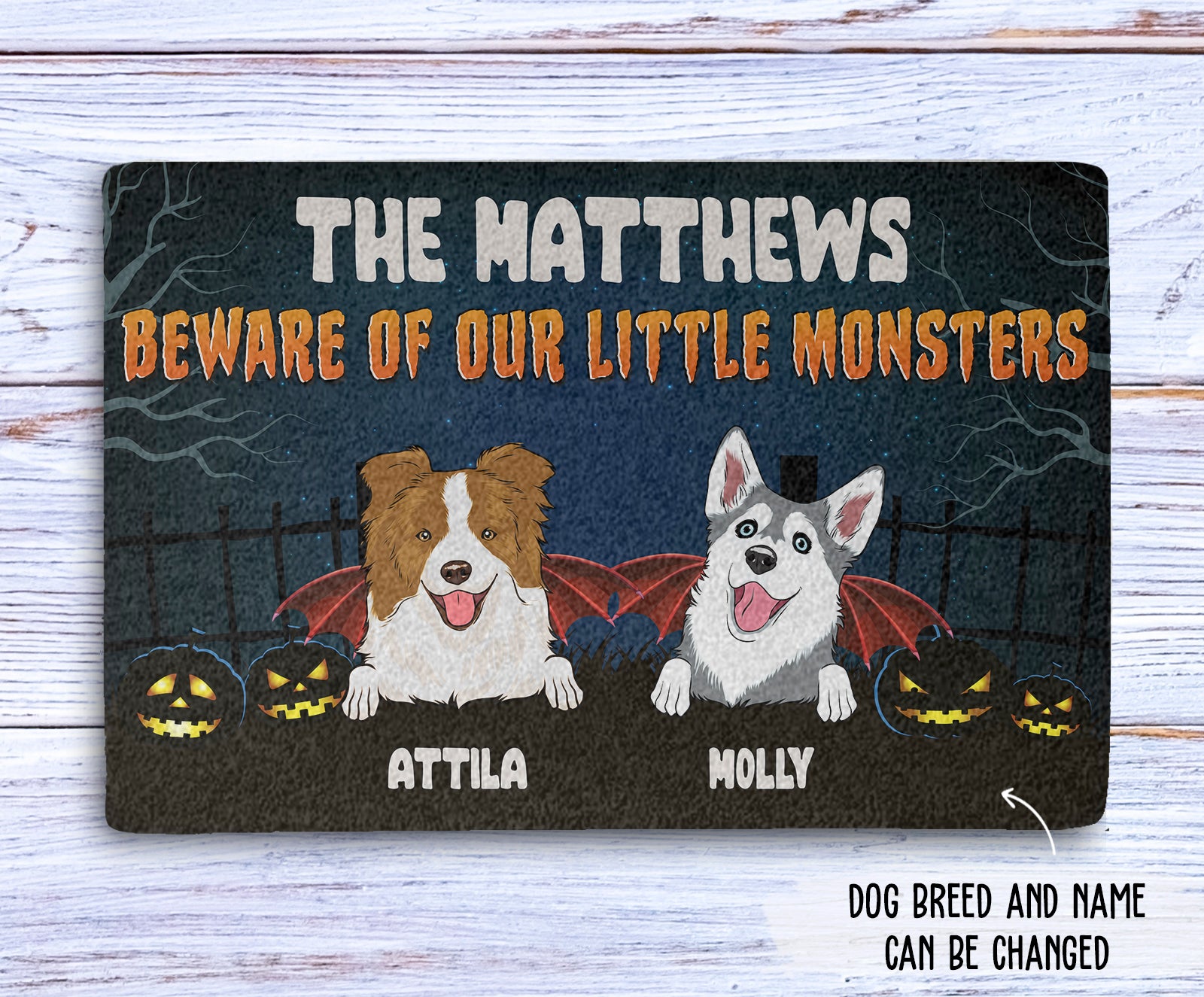 Little Monster Personalized Dog Picture Doormat - Ideal Gift for Pet Lovers