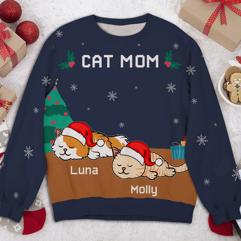 Personalized Cozy Christmas All-Over-Print Sweatshirt - Ideal Gift for Pet Lovers