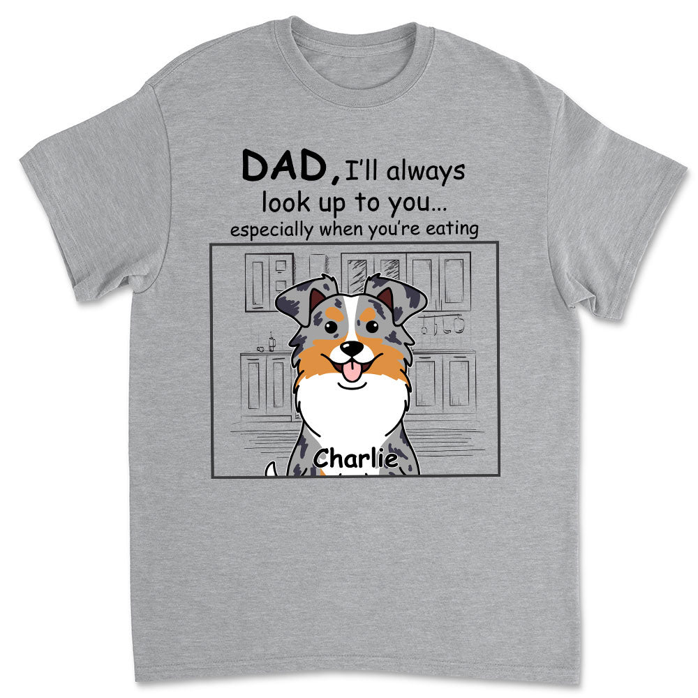 Look Up - Customizable Unisex Personalized T-shirt for Pet Lovers