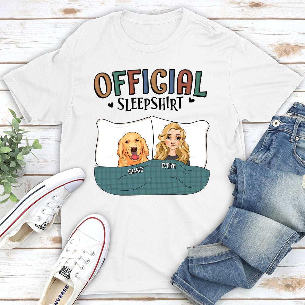 Personalized Custom Unisex Official Sleepshirt Featuring Pets - Ideal Gift for Pet Lovers