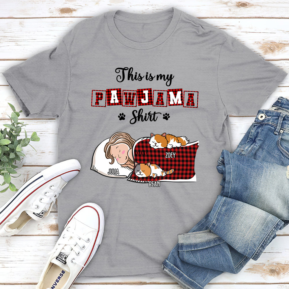 Ver Cat 2 Personalized Unisex Sleep T-Shirt - Ideal for Pet Lovers