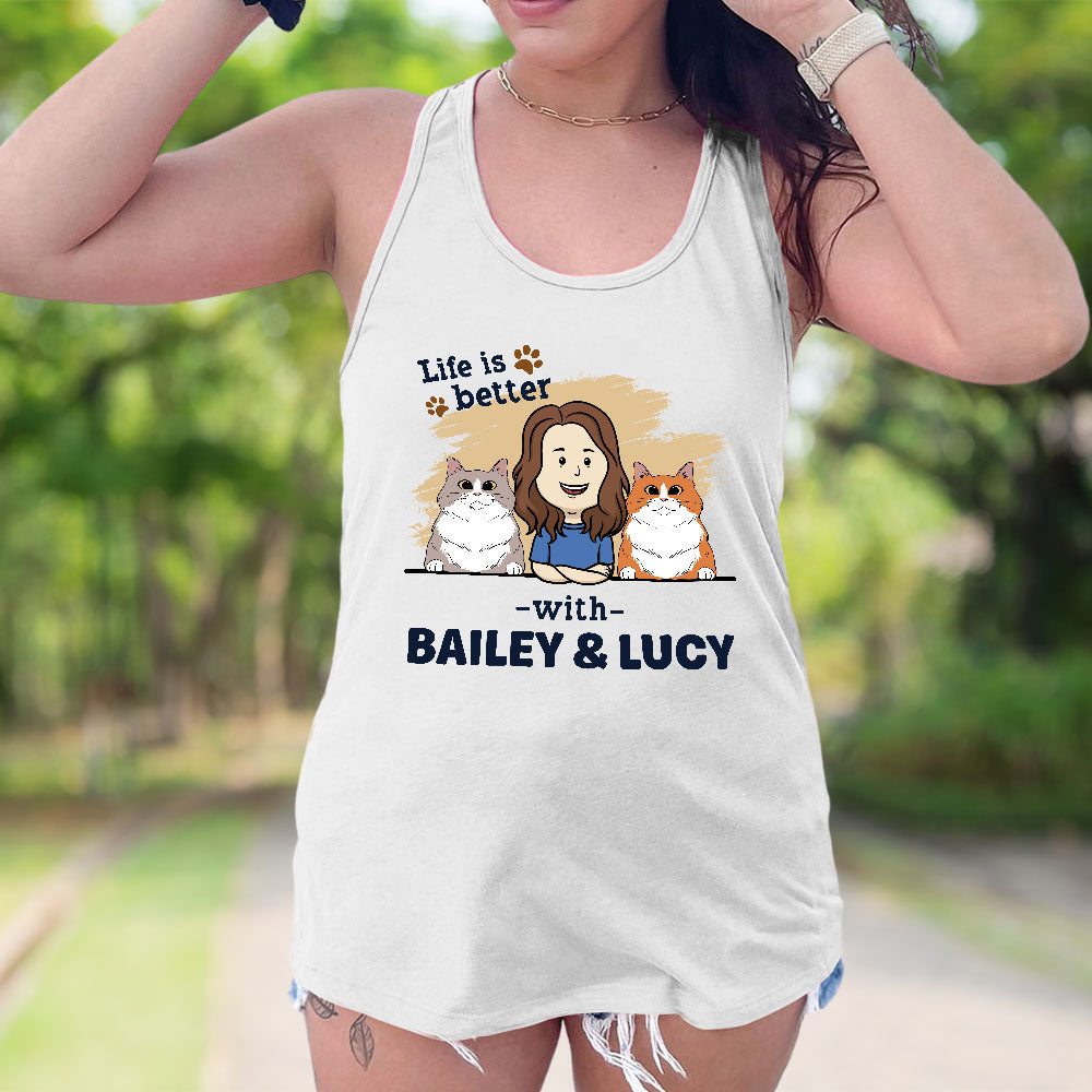 Customizable Women's Summer Dog-themed Racerback Tank