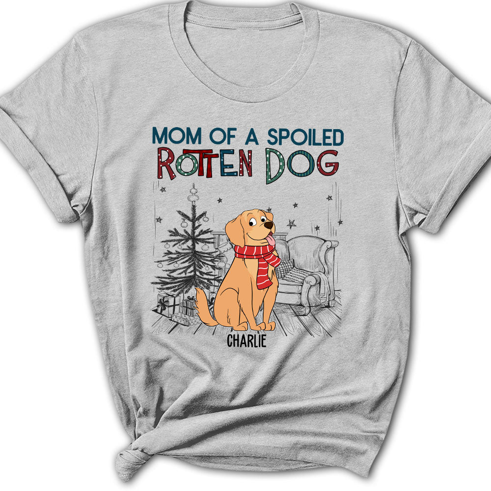 Personalized Custom Women's 'Dad Of A Spoiled Rotten Dog' T-shirt