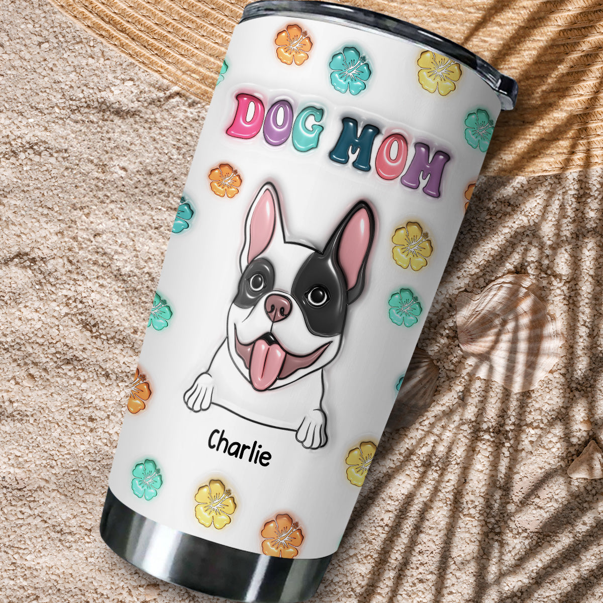 Personalized 3D Inflated Effect Tumbler for Dog Moms