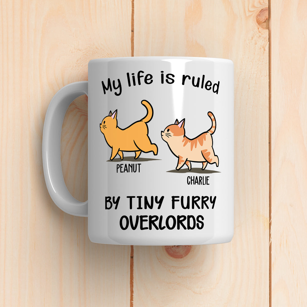 Personalized Custom 'My Life Is Ruled By Cats' Coffee Mug - Ideal Gift for Pet Lovers