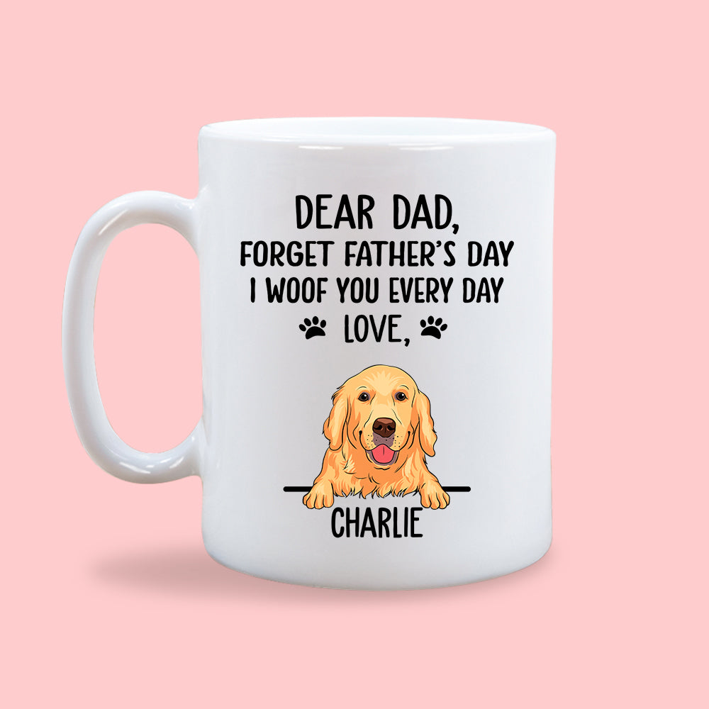 I Woof You Personalized Custom Coffee Mug - Ideal Gift for Dog Dads
