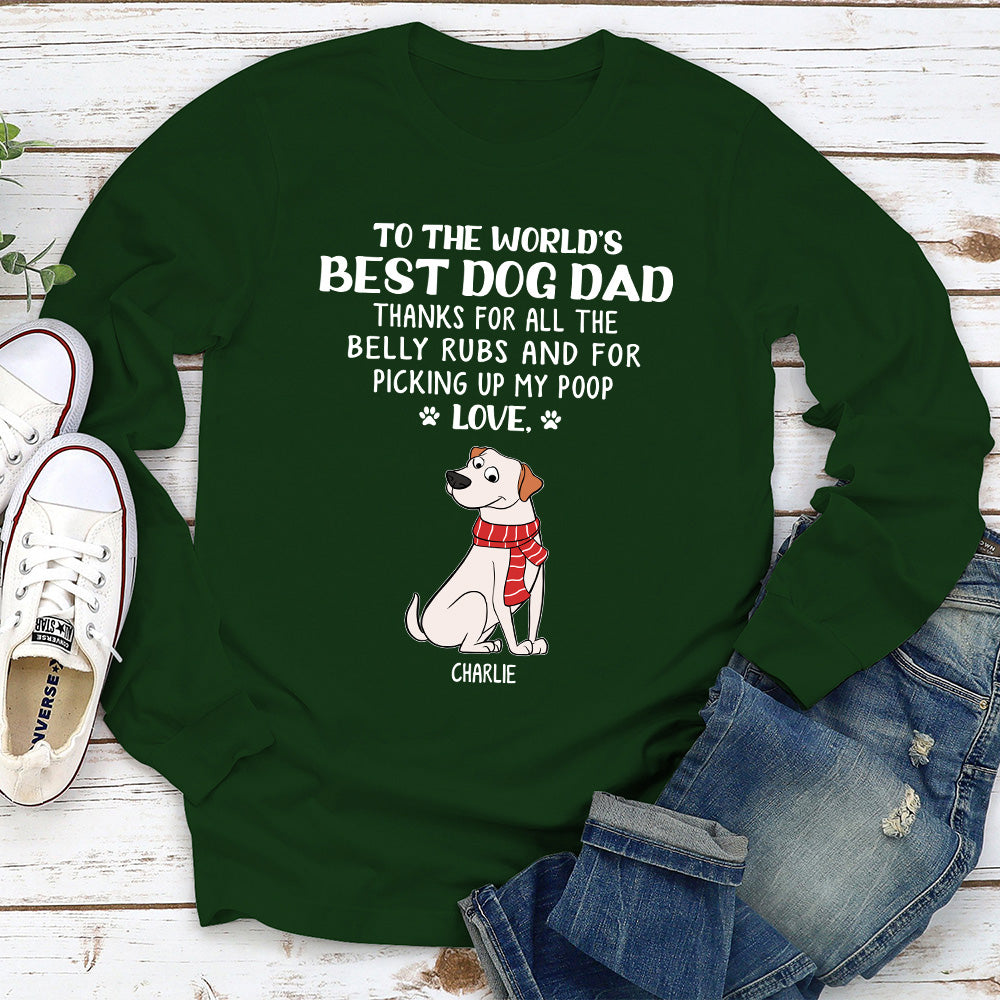 The Belly Rubs - Personalized Custom Long Sleeve T - shirt for Pet Lovers