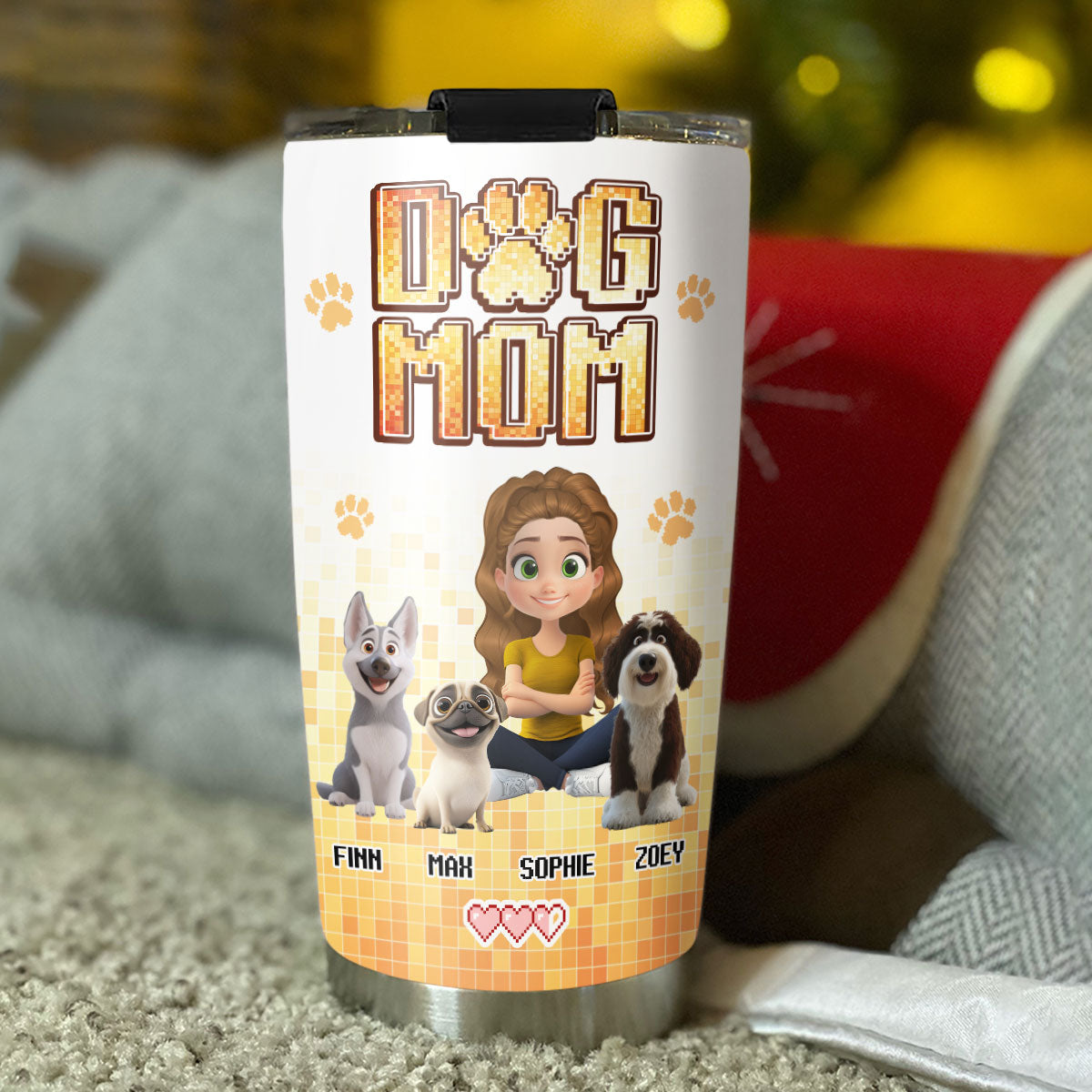 Personalized Pixel Dog Mom Custom Tumbler - Ideal for All Occasions