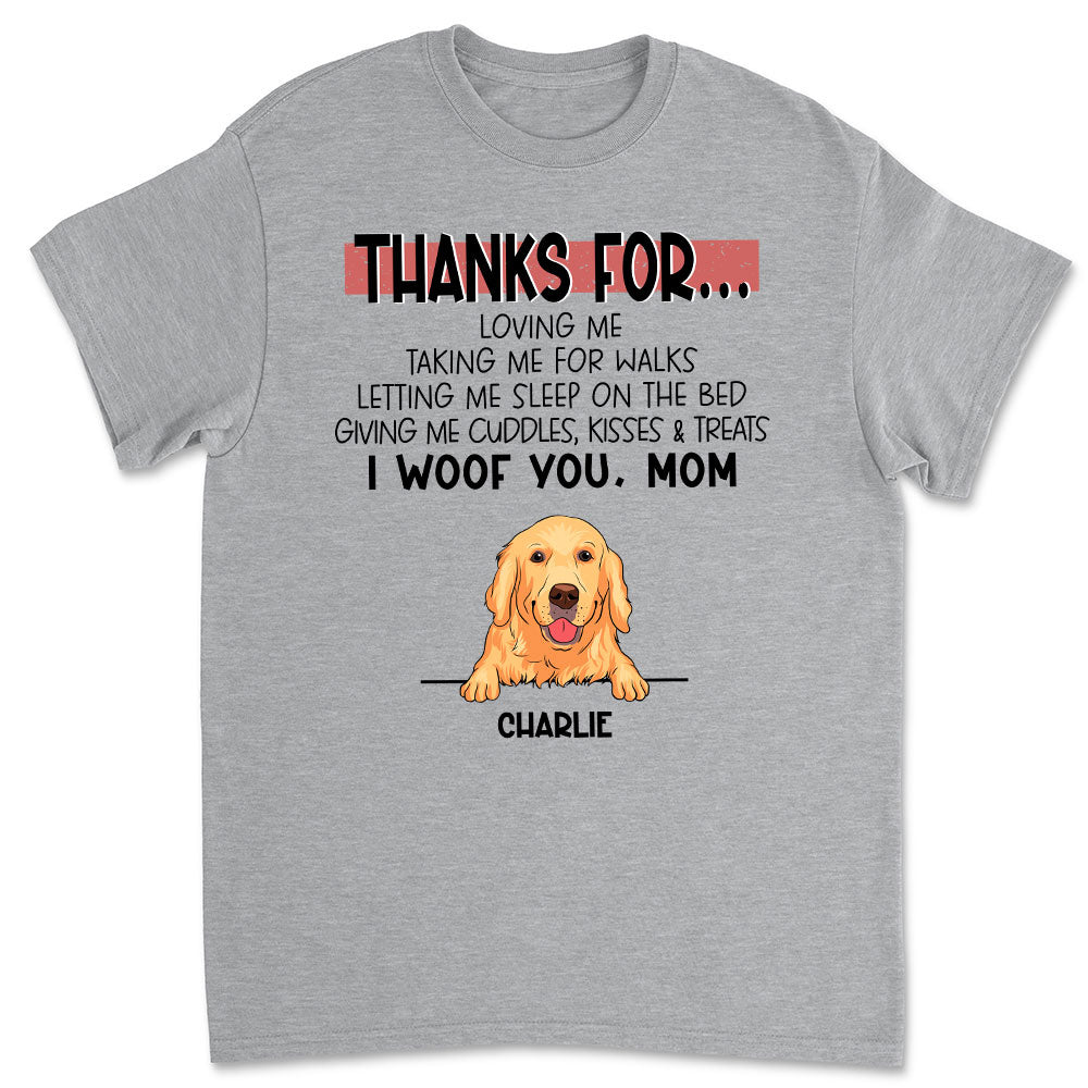 Personalized Custom Unisex Cuddles Kisses Treats T-shirt for Pet Lovers