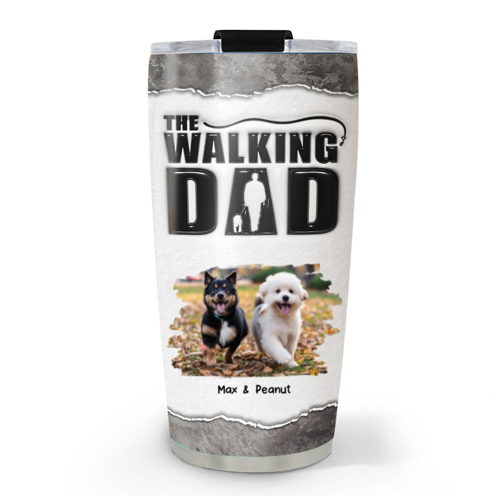 Personalized 3D Inflated Effect Tumbler with 'Walking With My Dad' Photo