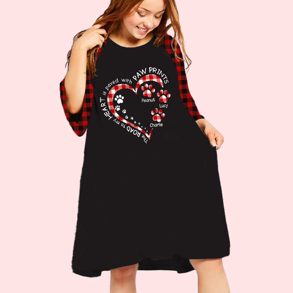 Personalized Paw Prints Custom Dress for Dog Moms