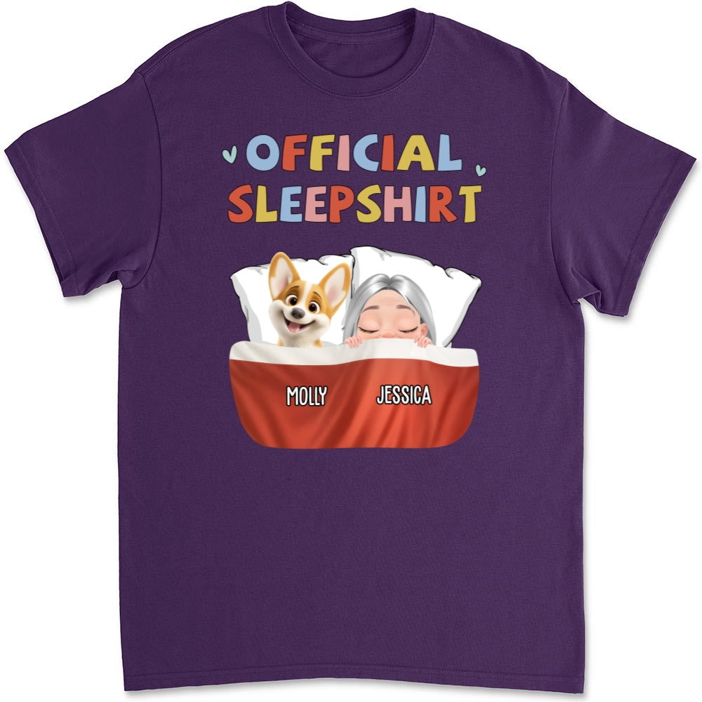 New Style Personalized Custom Unisex Sleeping Dog Sleepshirt - Ideal Gift for Pet Lovers