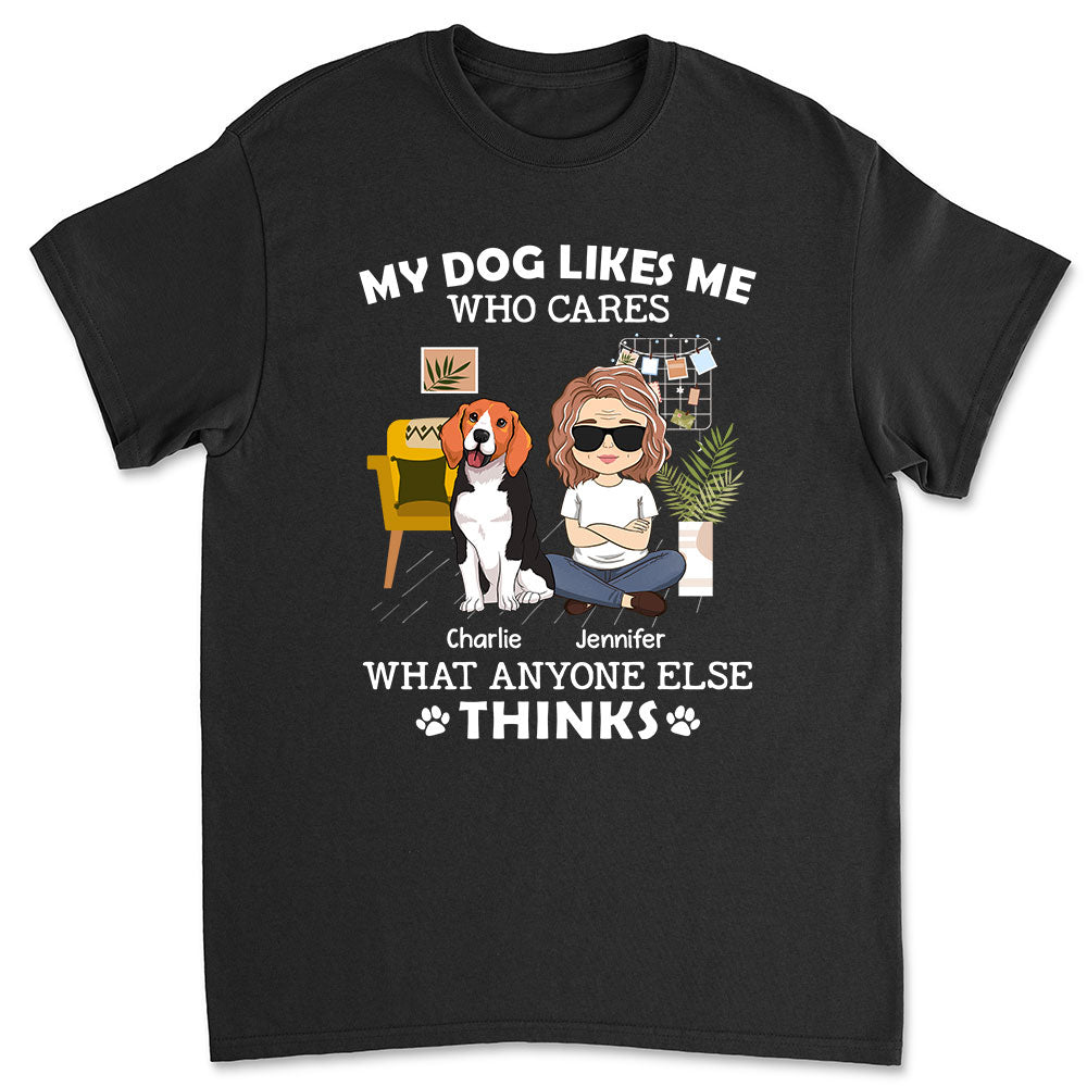 Personalized Unisex 'My Dog Loves Me' T - shirt for Pet Lovers