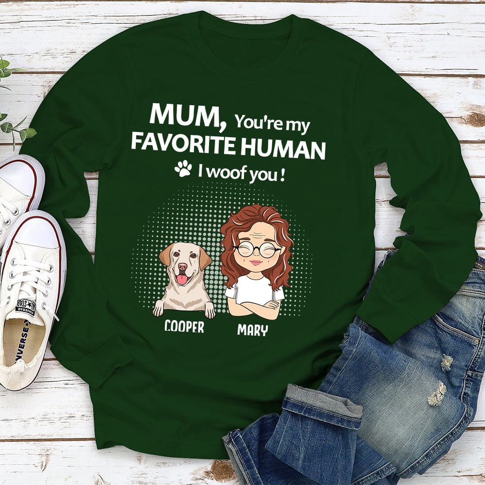 Personalized Custom Long Sleeve T-shirt for Mom and Dad - Ideal Gift for Pet Lovers
