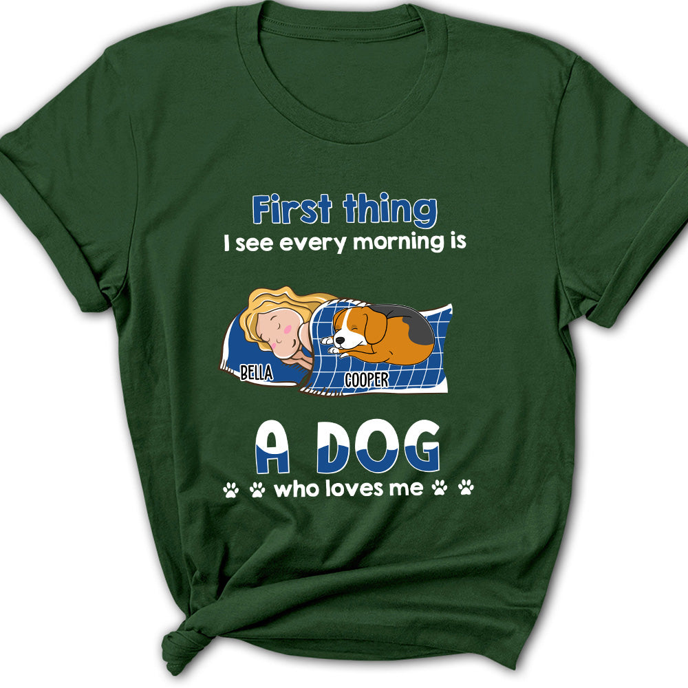 Morning Delight - Personalized Custom Women's Pet Lover T-shirt