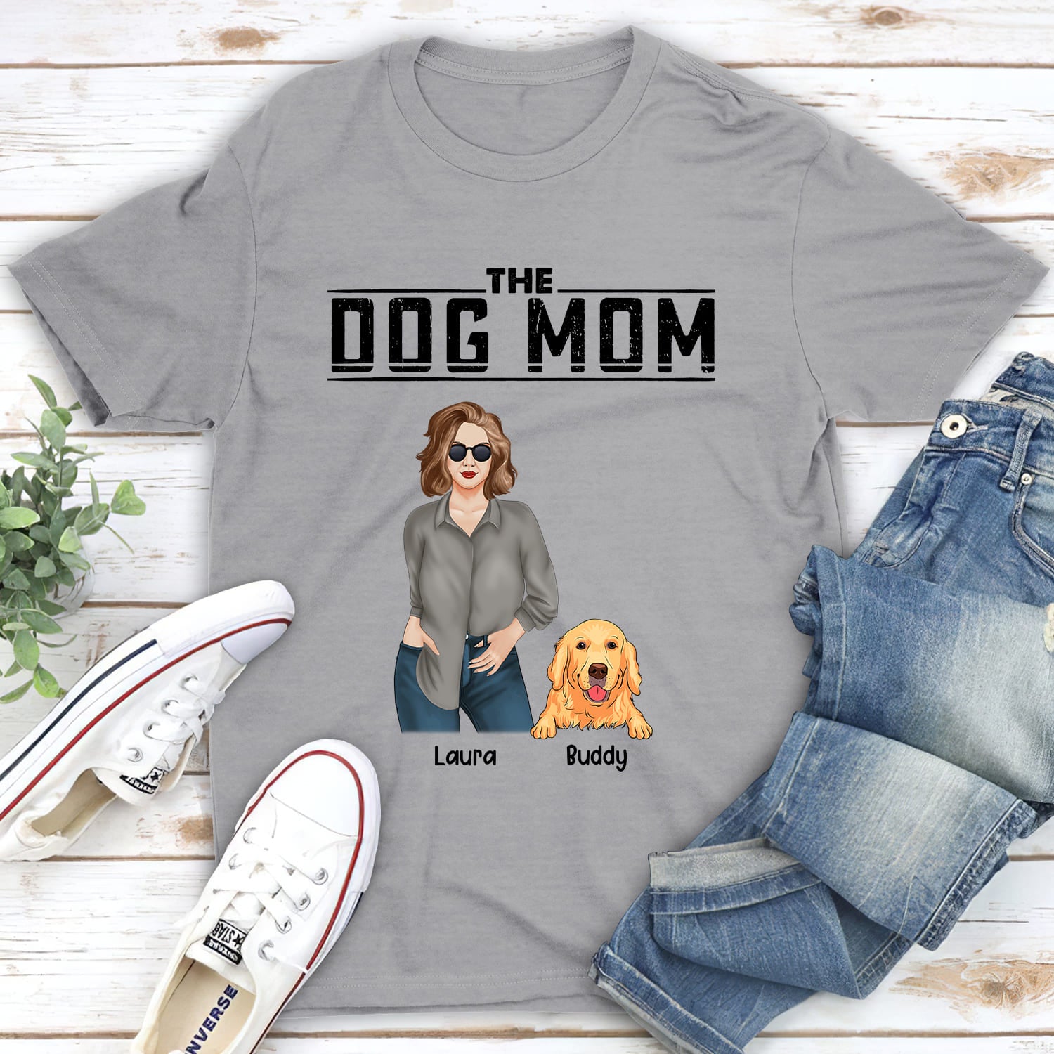 The Dog Mom - Personalized Custom Unisex T-shirt: Ideal Gift for Pet Lovers