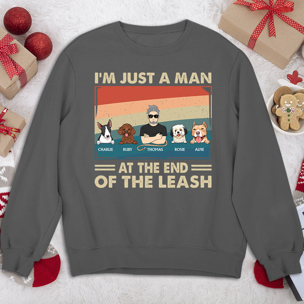 Customizable Dog Dad Leash Personalized Sweatshirt - Ideal Gift for Pet Enthusiasts