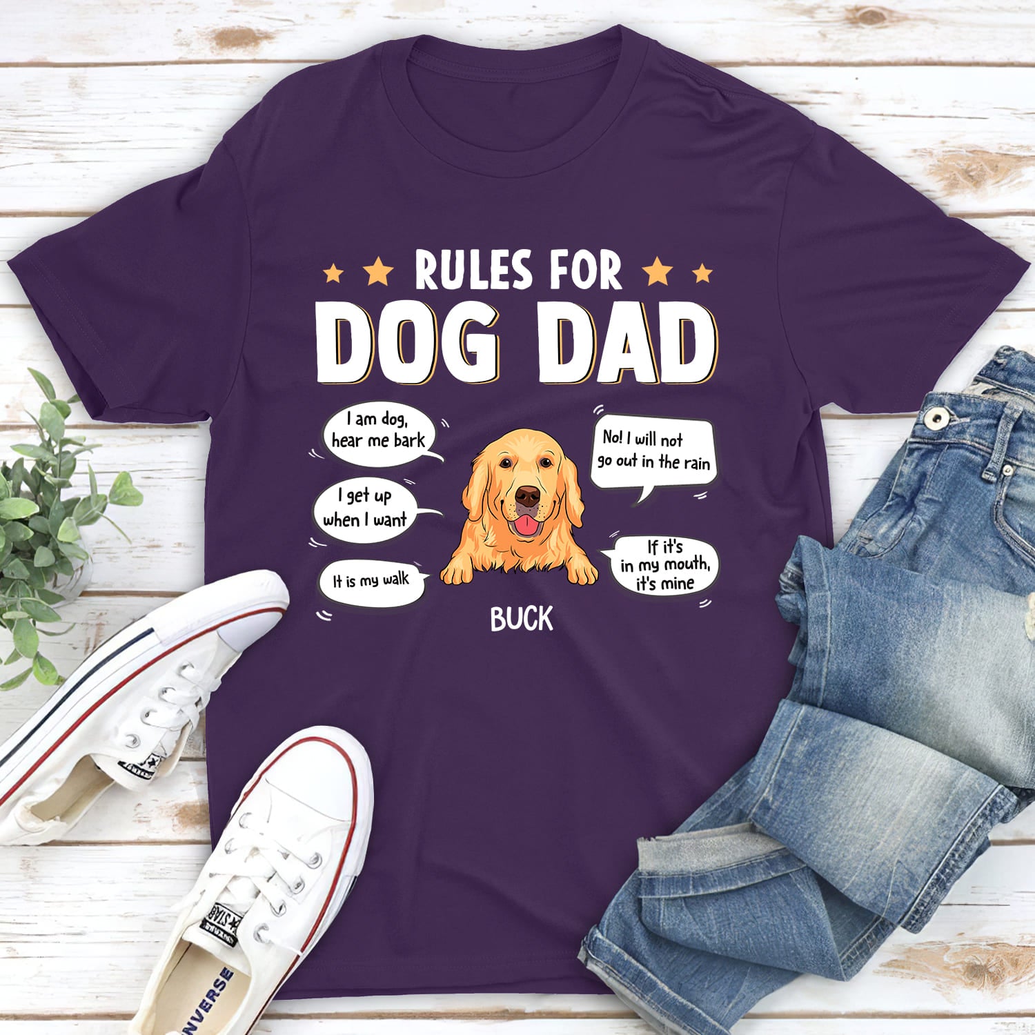 Customizable Unisex Dog Parent Rules T-shirt - Ideal Gift for Pet Lovers