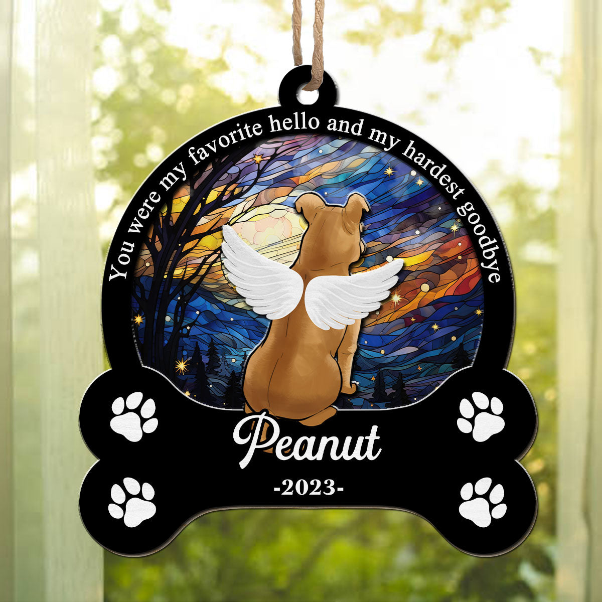 Personalized 'You Were My Favorite Hello' Custom Suncatcher for Special Occasions