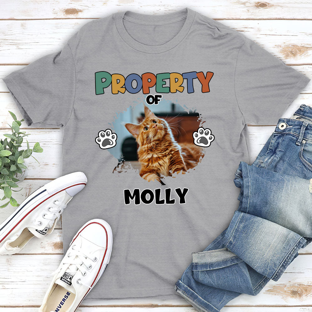 My Cat's Property - Customizable Unisex Personalized T - shirt for Pet Lovers