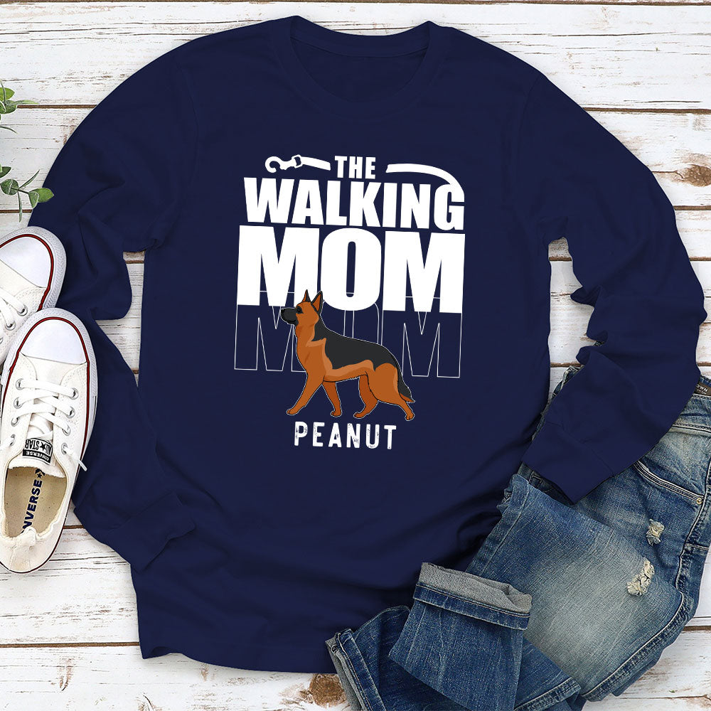 Personalized Custom Long Sleeve T-shirt for Walking Dads and Moms - Ideal Gift for Pet Lovers