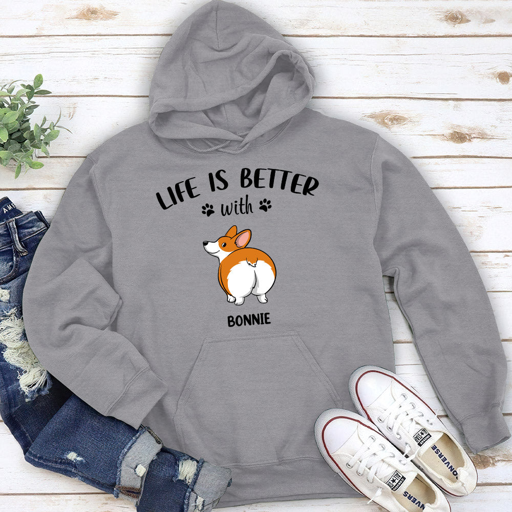 Personalized 'Life Is Better With Dog Butt' Custom Hoodie - Ideal Gift for Pet Lovers