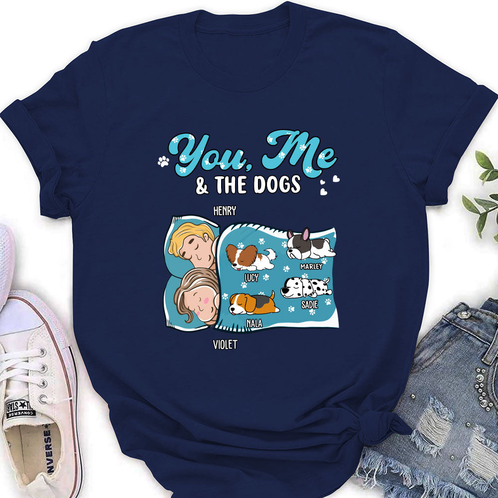 Personalized 'You, Me, and the Dogs' Sleepshirt - Custom Women's T-shirt
