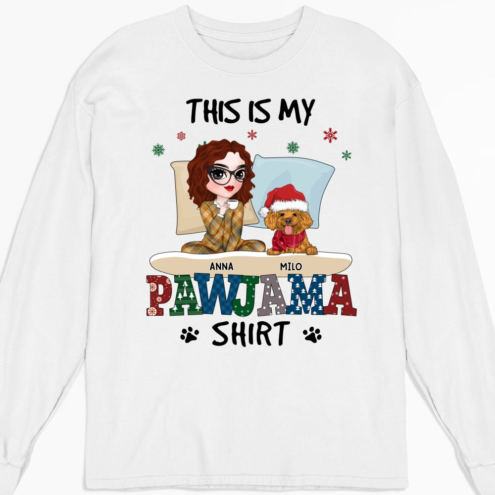 Customizable Pawjama Long Sleeve Personalized Sleepshirt for Pet Lovers