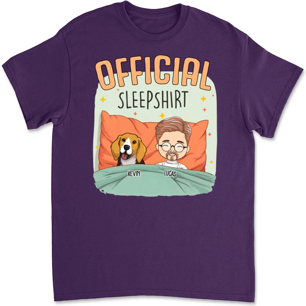 Personalized Unisex Sleep With My Dog T-shirt - Ideal Gift for Pet Lovers