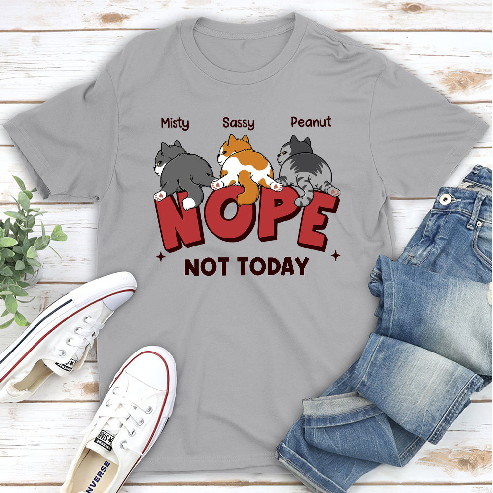 Personalized 'Nope Cat Butt' Unisex T - Shirt: Ideal Gift for Pet Lovers