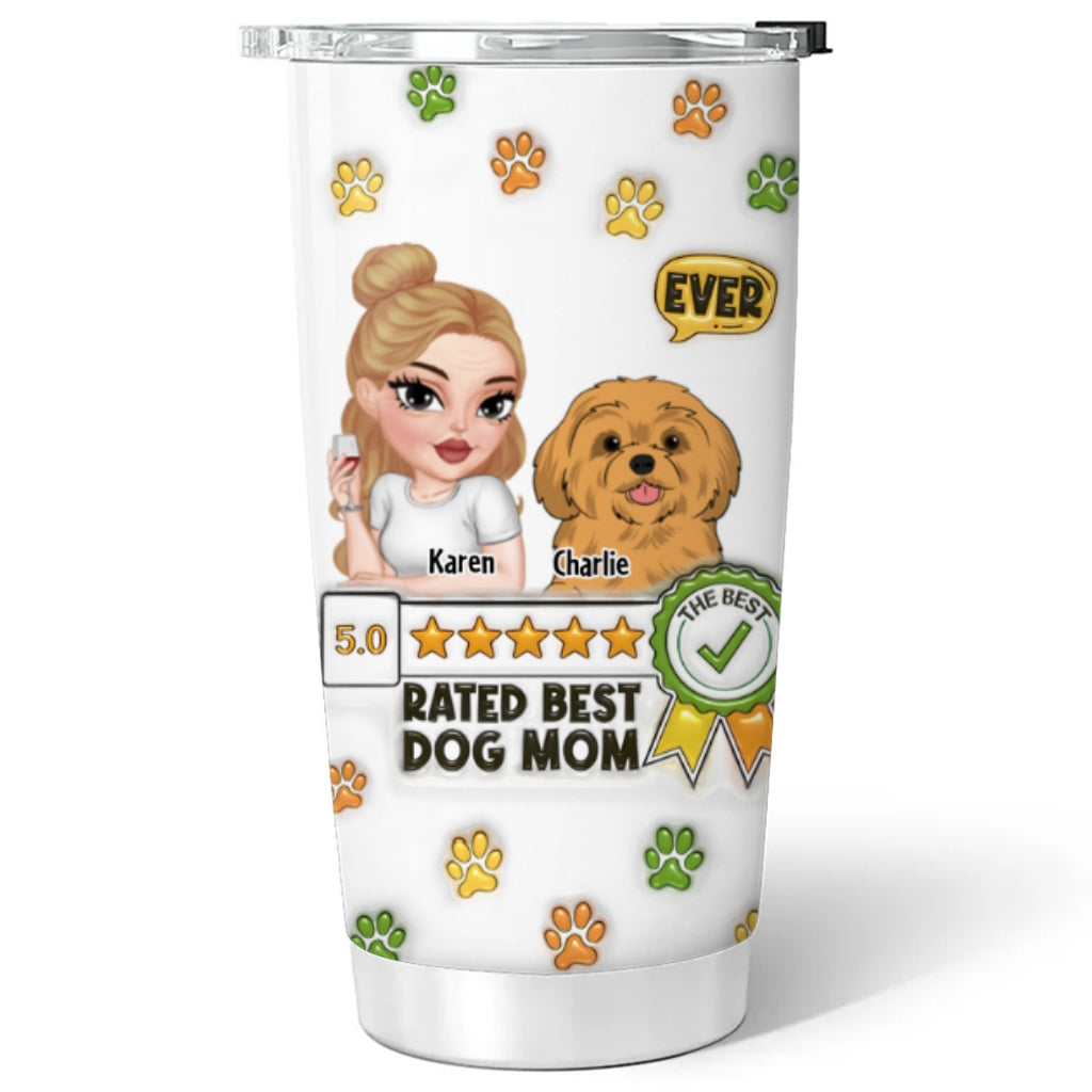 Top-Rated Personalized 3D Inflated Effect Tumbler for the Best Dog Moms