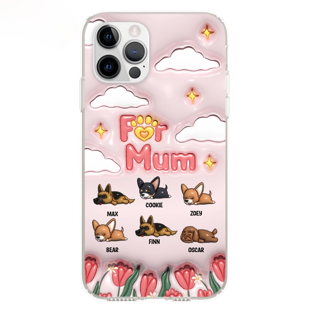 Personalized 3D Inflated Effect Phone Case - Show Your Love for Fur Moms