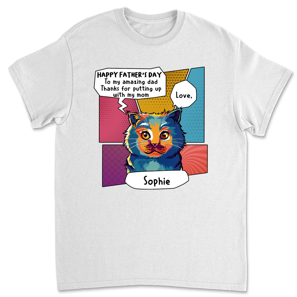 Customizable Premium Cat Dad T-shirt - Ideal Gift for Pet Enthusiasts
