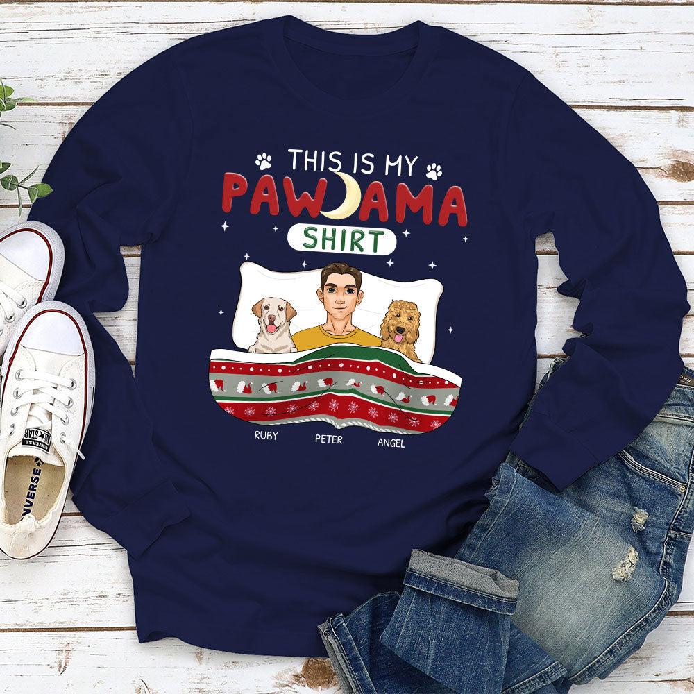 Holiday Pawfect Personalized Custom Long Sleeve T - shirt for Pet Lovers