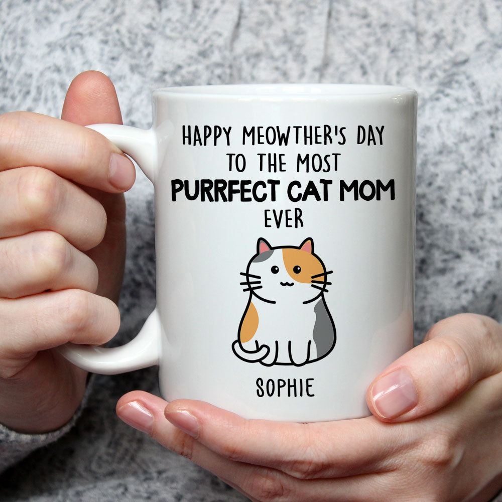 Purrfectly Personalized Custom Coffee Mug for Cat Moms