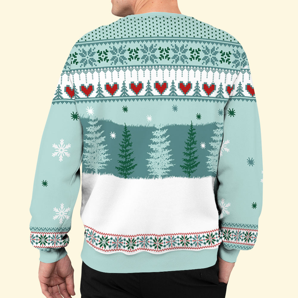 Personalized Cozy Winter Dog Mom All-Over-Print Sweatshirt - Ideal Gift for Dog Lovers