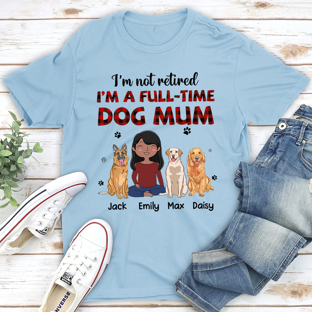 Customizable Full-Time Dog Mom Unisex T-shirt - Ideal Gift for Pet Lovers