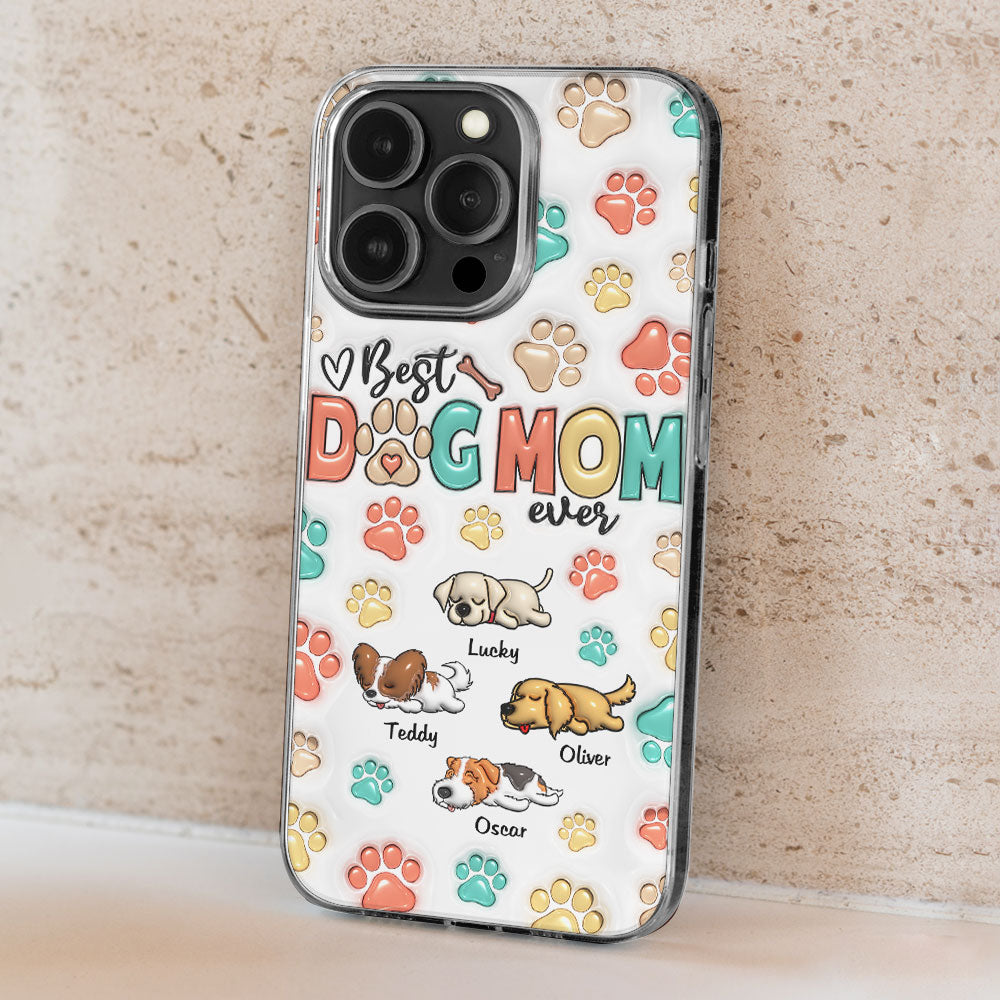 Best Fur Mom Ever! Personalized 3D Inflated Effect Custom Phone Case