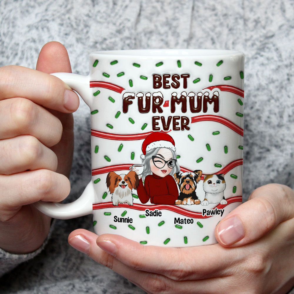 Top-Rated Personalized 3D Inflated Effect Mug for Fur Moms