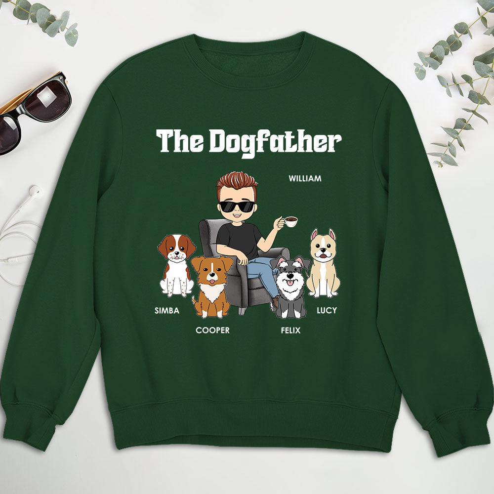 Customizable Cartoon Dog Parents Personalized Sweatshirt - Ideal Gift for Pet Lovers