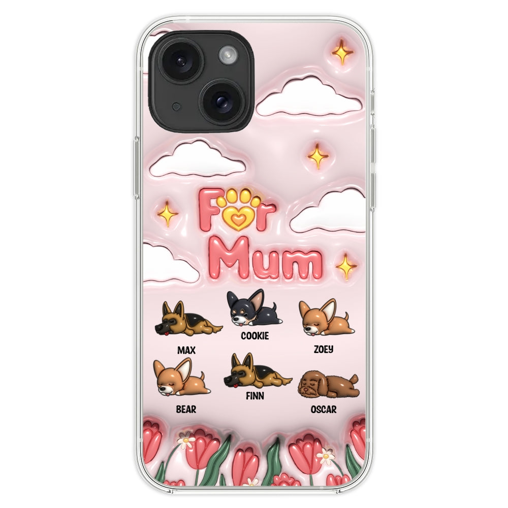 Personalized 3D Inflated Effect Phone Case - Show Your Love for Fur Moms