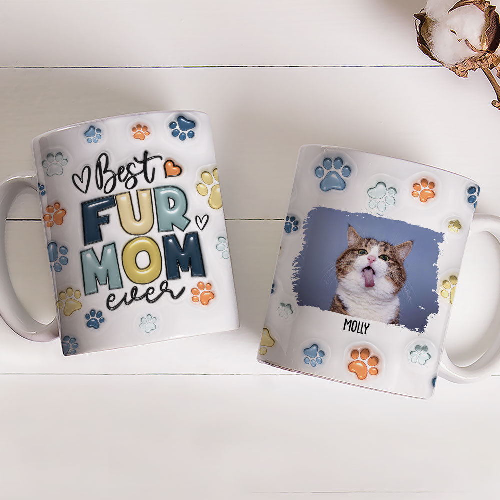 World's Best Fur Dad - Customizable 3D Inflated Effect Personalized Mug