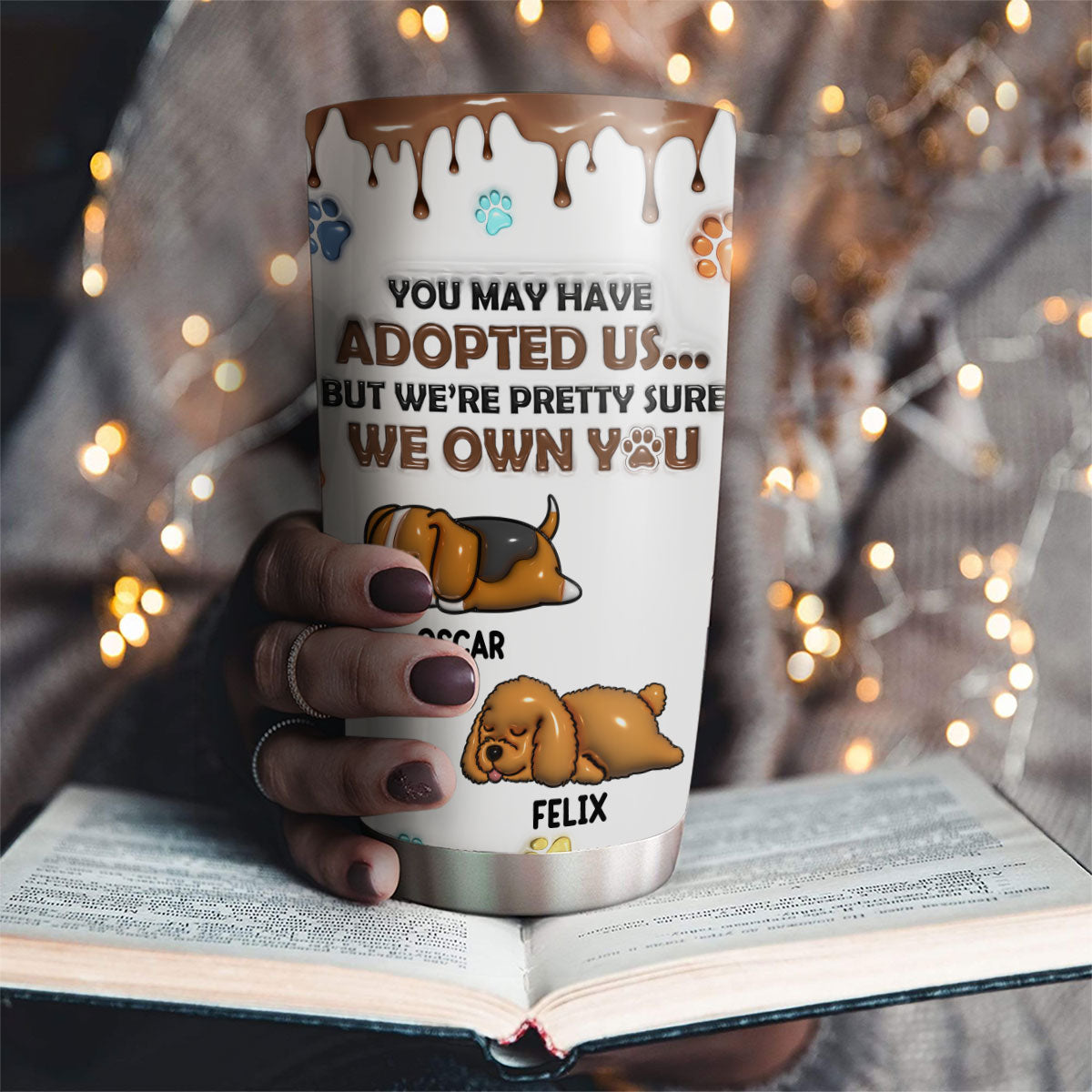 Personalized 3D Inflated Effect Stainless Steel Tumbler - Express Your Style
