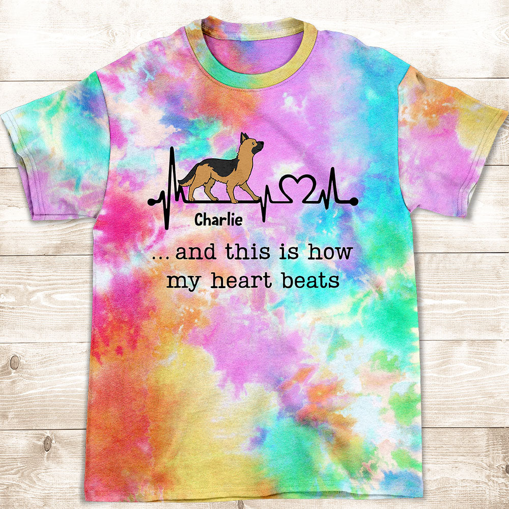 Personalized Dog Heartbeat All-over Print Comfort T-shirt