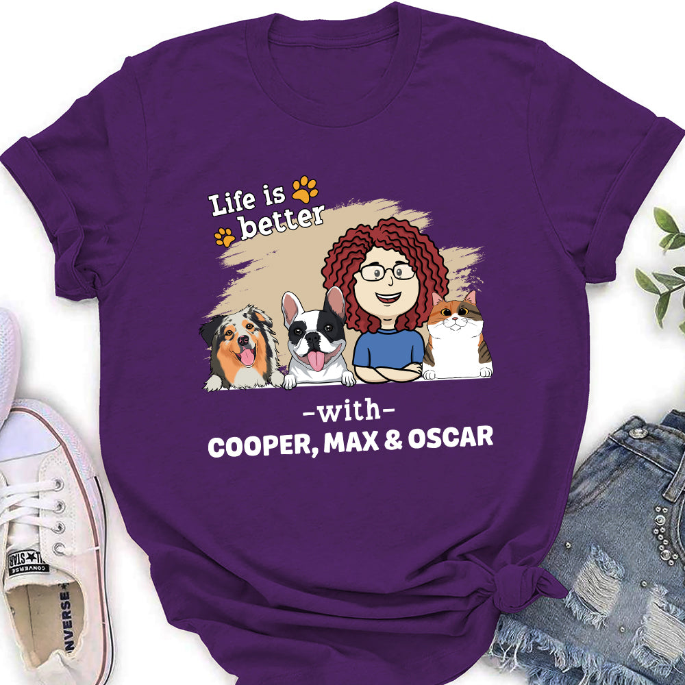 With Pet 2 - Customizable Personalized Women's Pet Lover T-shirt