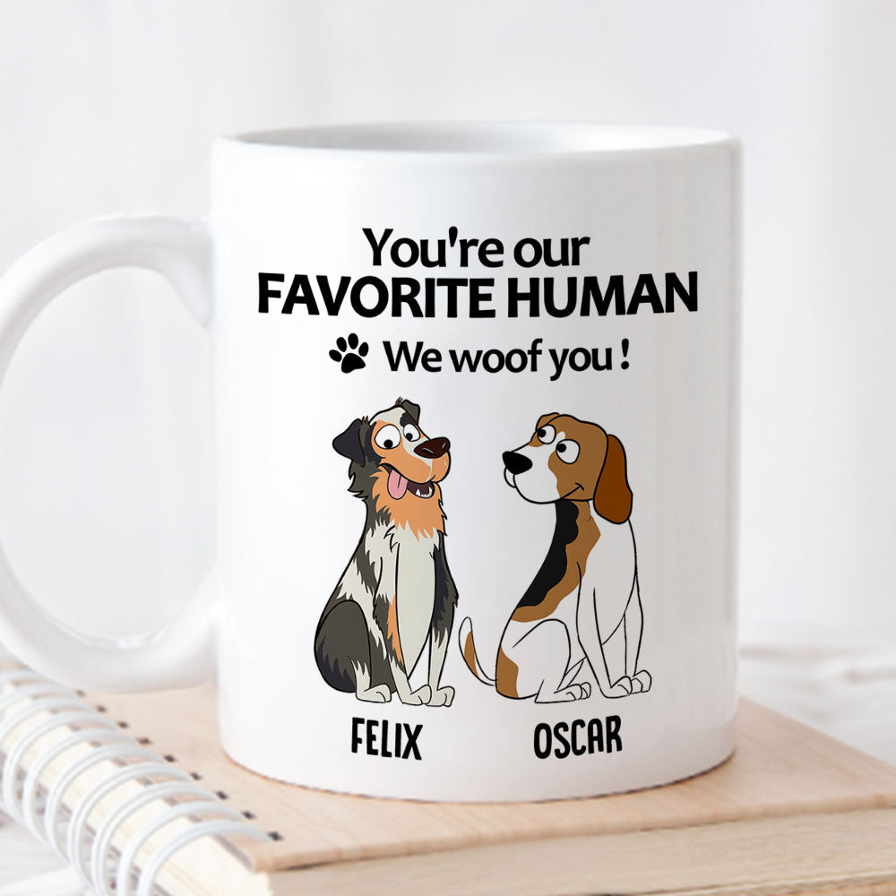 Personalized Custom 'To My Favorite Human 2' Coffee Mug - Ideal Gift for Pet Lovers