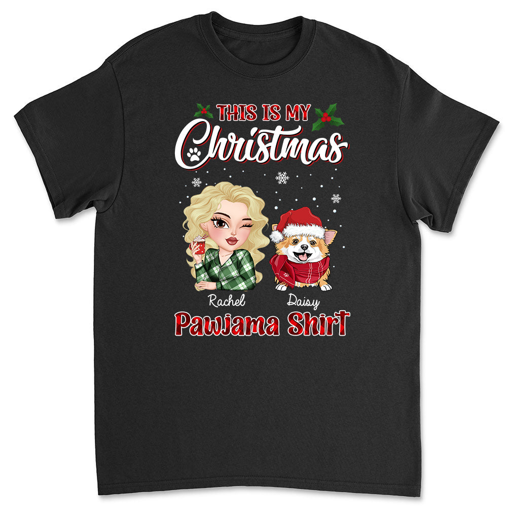 Christmas Personalized Unisex Pawjama T-shirt - Ideal Gift for Pet Lovers