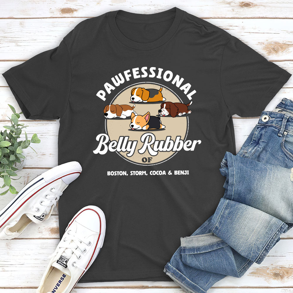 Pawfessional Personalized Unisex Belly Rubber Custom T-shirt - Ideal Gift for Pet Lovers