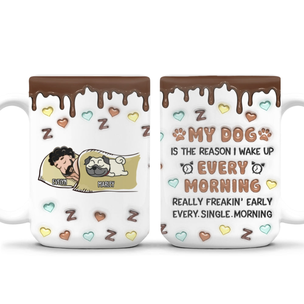 Personalized 3D Inflated Effect Custom Mug - The Perfect Wake - Up Companion